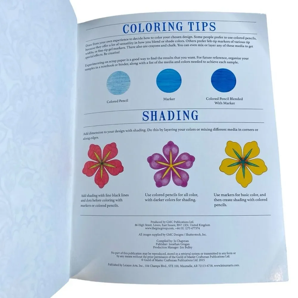 Botanical Wonders Adult Coloring Book Inc Leisure Arts Color Art for Everyone
